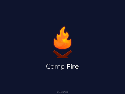 Campfire logo campfire design illustration logo logos simple vector vector illustration