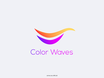 color waves logo design illustration logo logo design logodesign simple