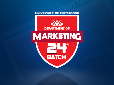 24th Batch Logo #CUMarketing batch logo cumarketing logo university of chittagong vector illustration