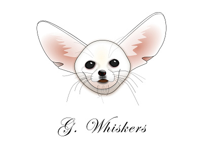 G. Whiskers animals big ears cute design fun gradients pups whiskers