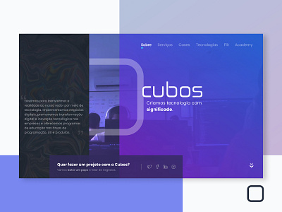 Cubos Website cubos desafiocubos design dukie interaction interface landing page landingpage product design ui ui8 uiux ux web web design website website design