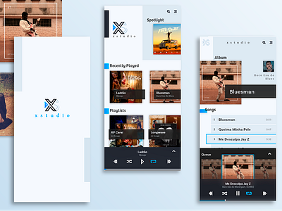 Xstudio App animation app dukie flat minimal process type ui ux web website