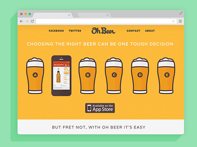 Oh Beer Website Redesign ! animation app beer css3 oh beer website