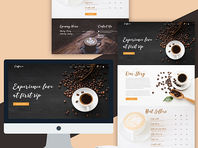 coffeeshop web design web design mockup web mockup website website design website design exploration website mockup