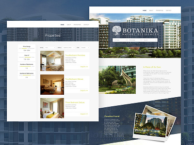 Real Estate Listing real estate web design mockup website