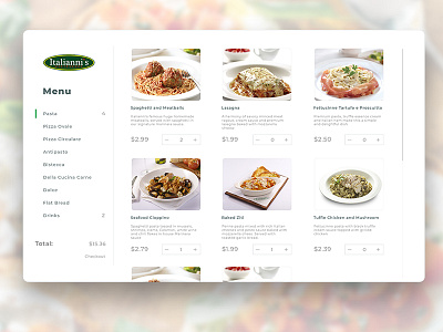Design Exploration #2 — Restaurant App restaurant web design web design website design exploration website mockup