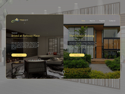 High-end Real Estate Website Design web design web design mockup website website design