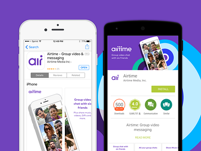 Airtime - App Store Screens