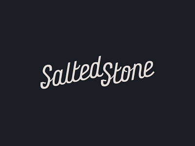 Salted Stone Logo agency angle cursive custom font lettering logo marketing script