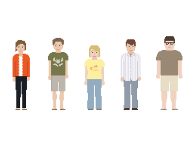 Coworkers, circa 2008 pixel