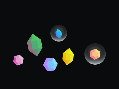 Gems crystal geometric illustration vector