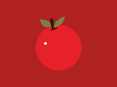 Apple fruit illustration red