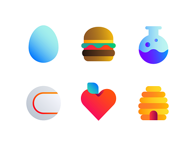 Topic Icons baseball beehive burger colorblock egg flask heart icon icons solid