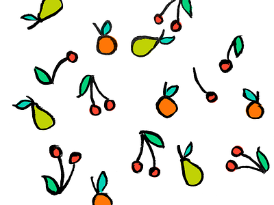 Fruit cherry mandarin orange pear