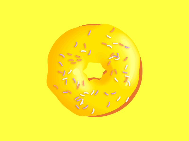 Making a donut doughnut illustration process
