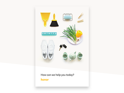 Poster—How can we help you today? design home care honor household objects poster