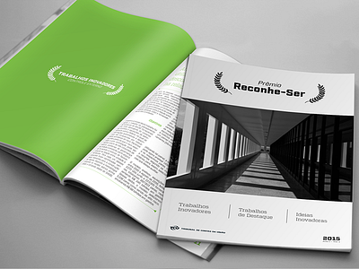 Revista Reconhe-ser cover graphic design magazine simple symmetry