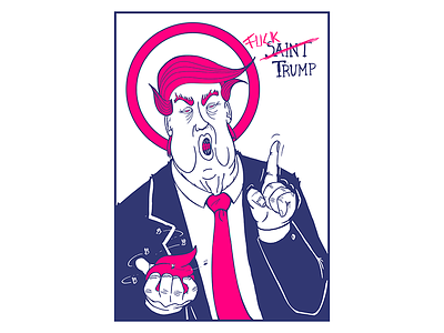 F*** Trump illustration political streetart
