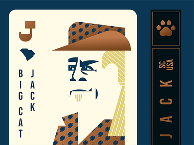 Doc Antle Playing Card crown deck of cards geometric hat illustration jack king logo myrtle beach queen south carolina tiger