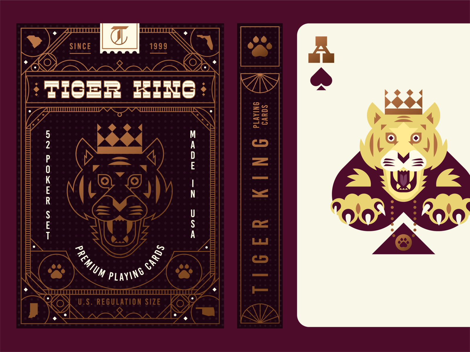 Details about   King Of Tiger Playing Cards by Midnight Cards 