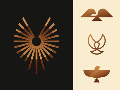Golden Eagle Logo Designs Themes Templates And Downloadable Graphic Elements On Dribbble