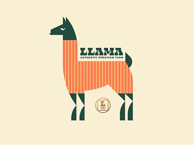 Brandimals 12 - Llama alpaca andes animal crochet crocheting fabric fleece geometric illustration knit knitting kuzco logo needle peru peruvian skein sweater wool yarn