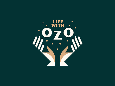 Life With OZO - pt. 1 finger geometric glow hand hands illustration light logo magical magician minimalist mystical retro sanitizer sparkle wellness