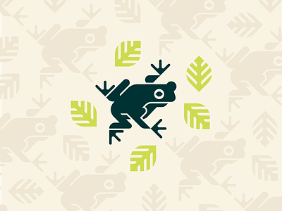 Tree Frog amphibian animal frog geometric icon illustration jungle leaf logo minimalist nature outdoors pattern toad tropical