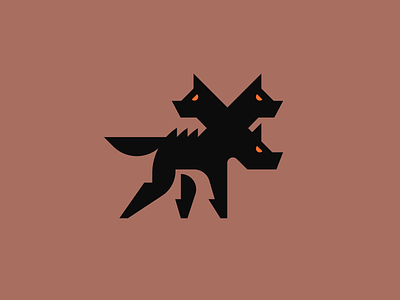 Cerberus animal beast dog dogs geometric greek hades heads hercules illustration logo monster myth mythological mythology pet pup three wolf