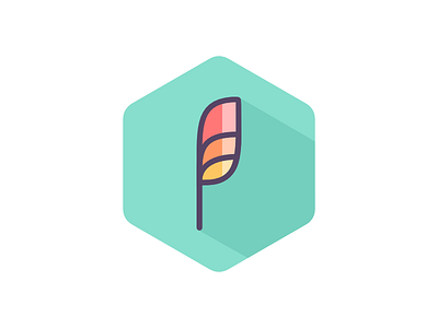 Feather Badge app app logo badge brand branding feather icon logo logo design logomark