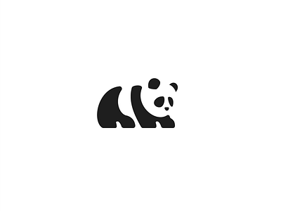 Negative Space Panda animal bear brand identity branding drawing endangered icon illustration logo logomark negative space panda