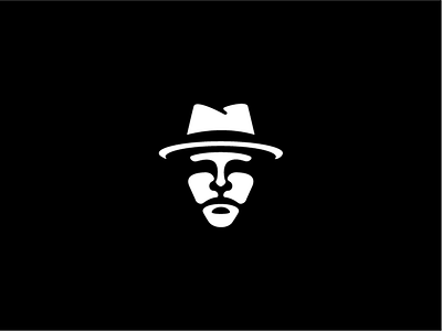 Mobster/Gangster Logo brand brand identity face gangster hat head icon illustration logo logomark mafia negative space