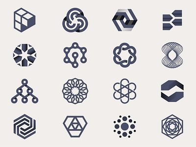 Tech Logo Explorations advertising brand identity branding connect geometric hexagon icon logo logomark loop symmetrical weave