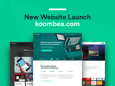 Koombea - New Website Launch app gui hero image home homepage launch mobile ui ux web website
