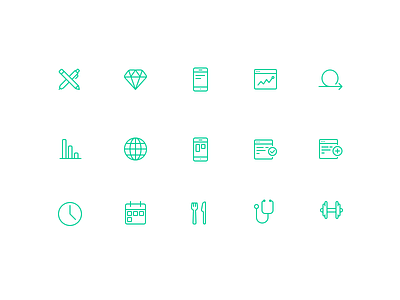 Koombea Icons Set free freebies icon set icons outline ruby sketch web