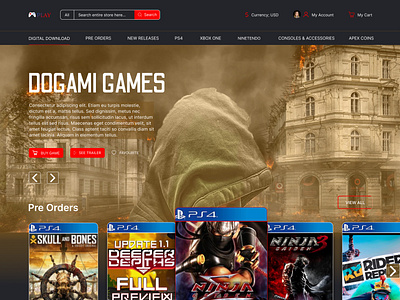 Online Game Selling Website Design