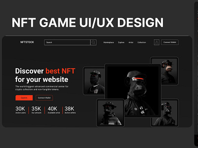 NFT Game Website Design nft ui ux website design