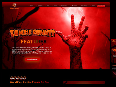Zombie Game WEBSITE Design app design graphic design ui ux website design