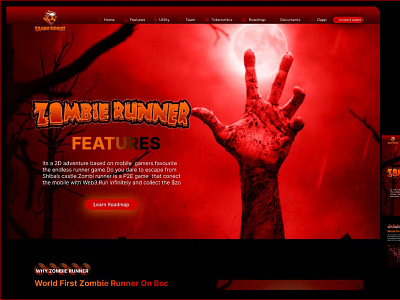 Zombie Game WEBSITE Design