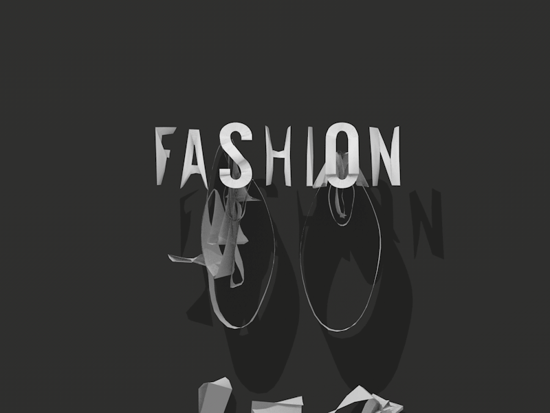 Fashion cloth tear. 3d black c4d cinema 4d cloth dynamics gif typography white