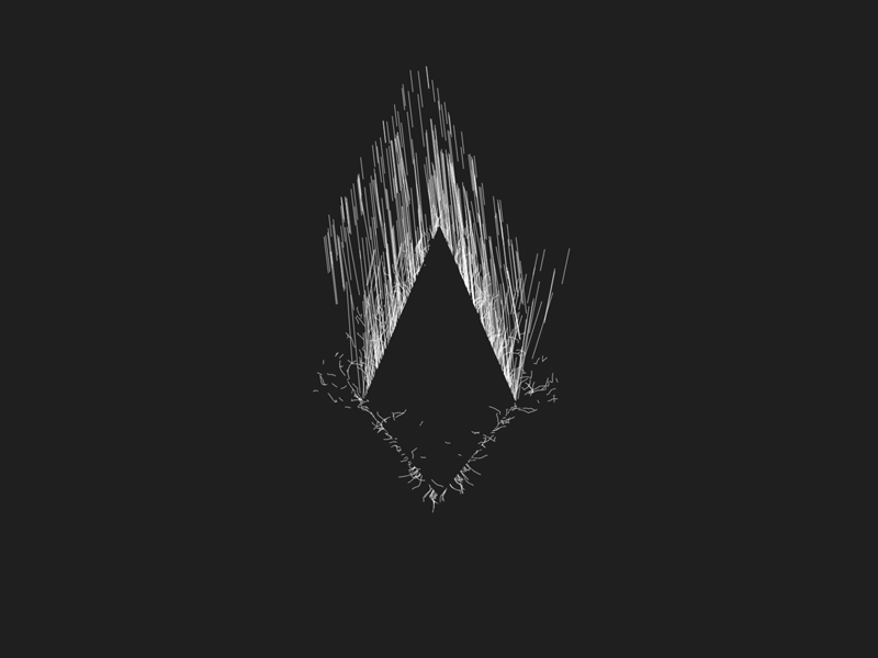 Kites (reprise). black white c4d design flat kite line minimal motion parallelogram particles x particles