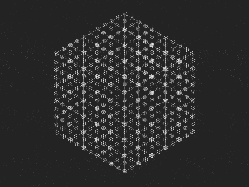 Geo ⧉ - ⧉ 3d black c4d cinema 4d cube geo gif line minimal monochrome square white