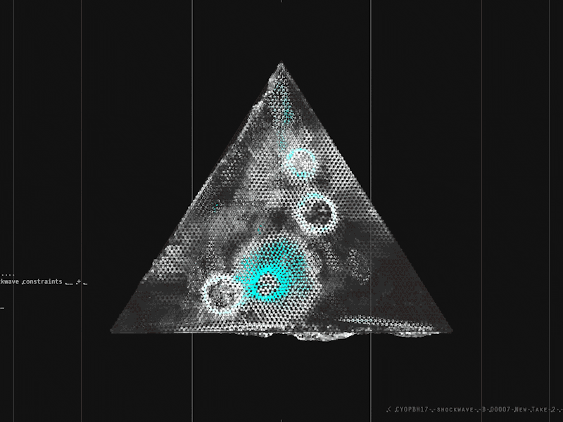 Party pineapples└[ ∵ ]┘ 4d artificial intelligence c4d cinema cyan cylance design gif membrane motion pyramid x particles