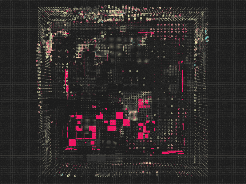 Flamboyant tetris machine ┬ ─ artificial c4d cinema 4d cube design gif intelligence motion pixel quarantine virus