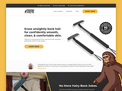 Fresh Yeti | Landing Page 🧔 cro design ecomm ecommerce klientboost landing page