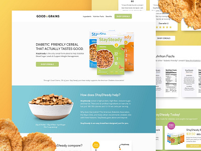 Good Grains | StaySteady Cereal Landing Page cereal cro design ecomm ecommerce klientboost landing page ui