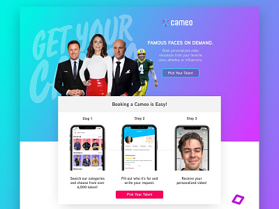 Cameo | Book a Cameo Landing Page