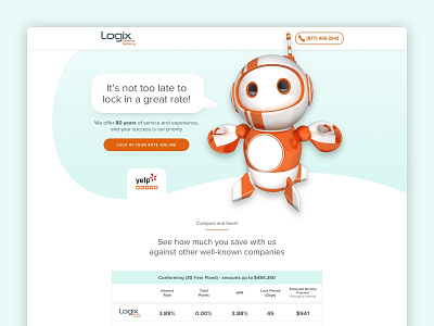 Logix | Mortgage Landing Page banking cro design financial klientboost landing page leadgen mortgage