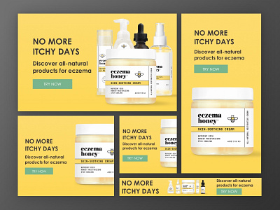 Eczema Honey | Display Ads ads advertisement cro design display ads ecomm ecommerce facebook ads klientboost leadgen