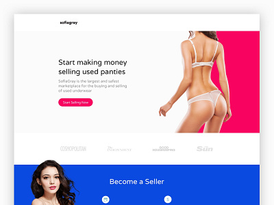 Sofia Gray | Landing Page 👙 cro design ecomm ecommerce klientboost landing page marketplace platform ui